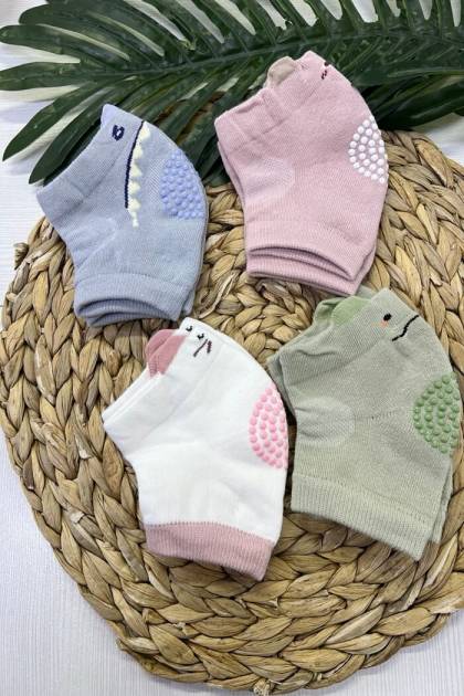 Наколенники с тормозами  Мордочки (Цвет: Серый, Рисунок: Акуленок)