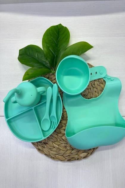 Набор посуды силикон Бирюза 6/1