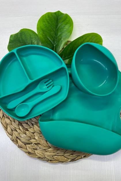 Набор посуды силикон Зеленый 5/1