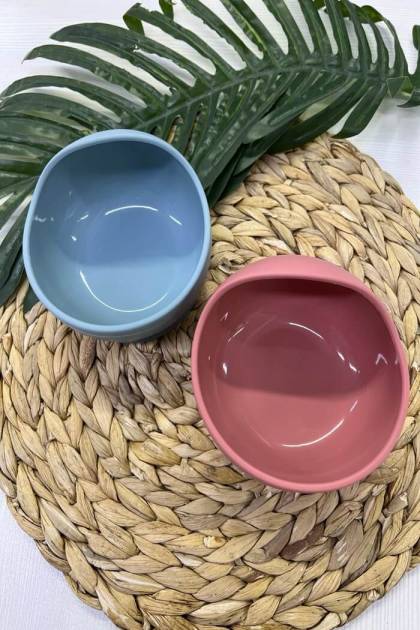 Чашка непроливайка силикон на присоске (Цвет: Пыльно-голубой)