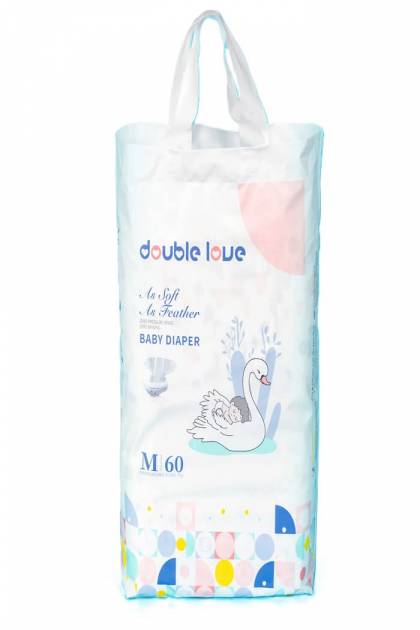 Подгузники Double Love M-60 шт