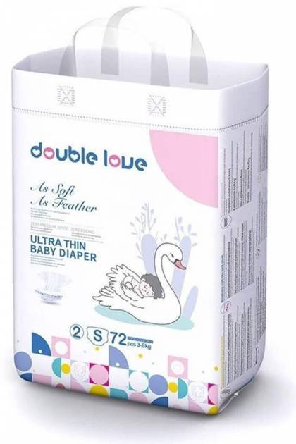 Подгузники Double Love S-72 шт