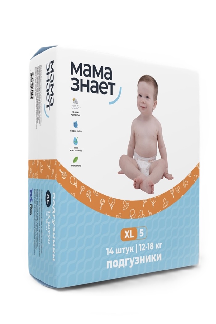 Подгузники Мама знает XL-14 шт