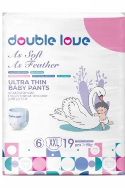Подгузники-Трусики Double Love XXL-19 шт