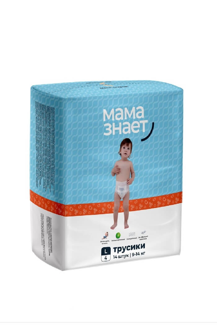 Подгузники-Трусики Мама знает L-14шт