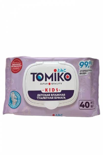 Влажная туалетная бумага Томико 40 шт