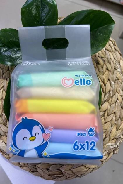 Влажные салфетки MELLO 6*12шт