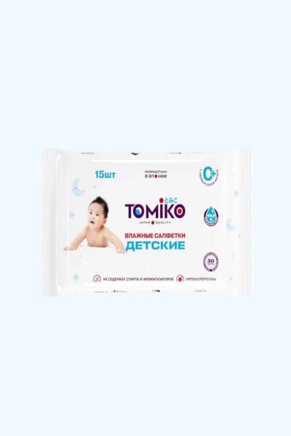 Влажные салфетки TOMIKO 15шт