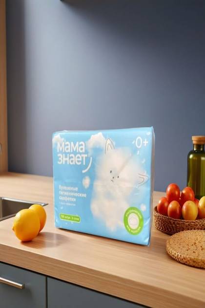 Салфетки бумажные Мама знает 120шт