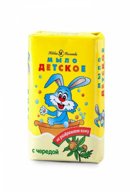 Мыло детское твердое с чередой Невская косметика 90гр