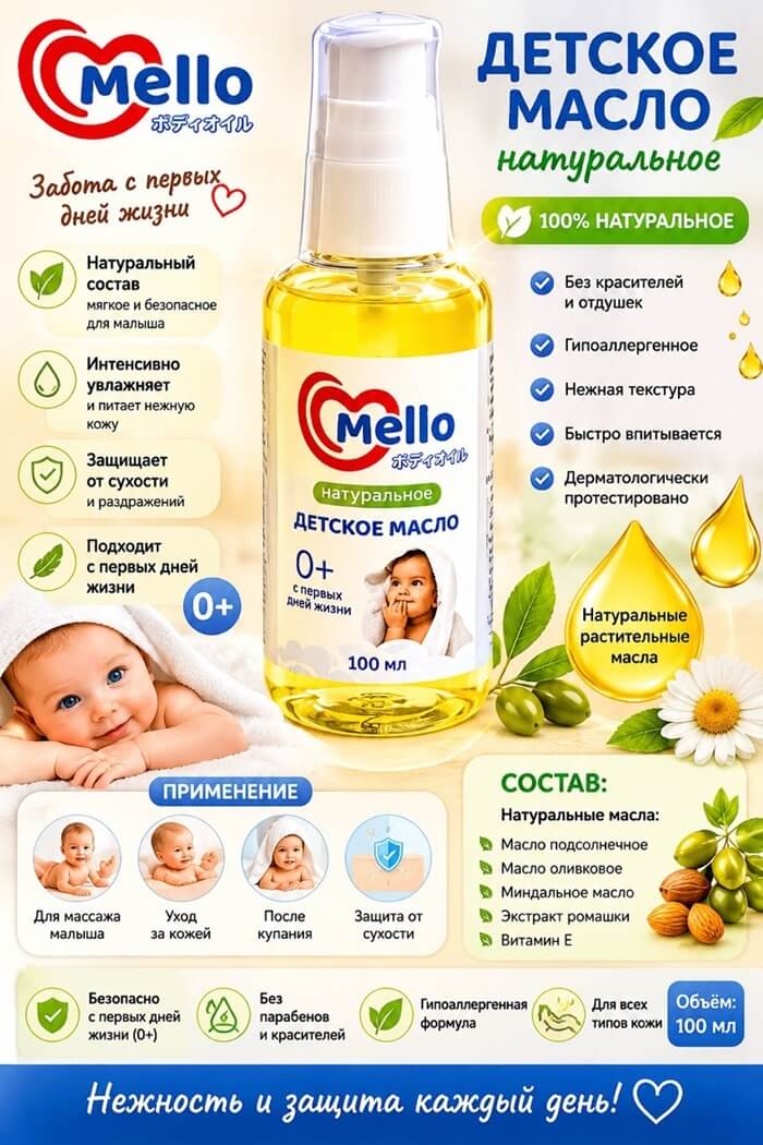 Масло детское Mello 100мл