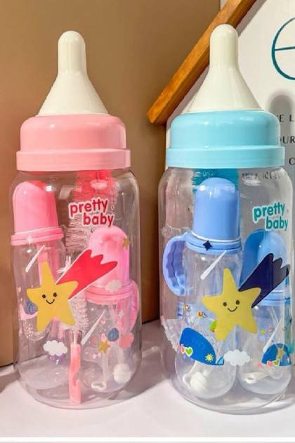 Бокс Бутылочки для малыша  12/1 (Цвет: Розовый)