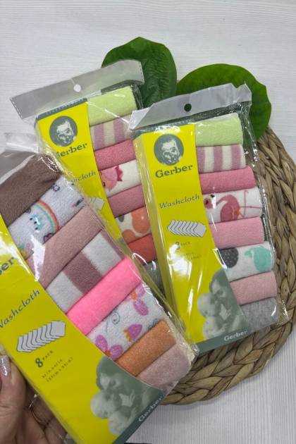 Набор платочков Gerber Микс(Девочка) 8шт