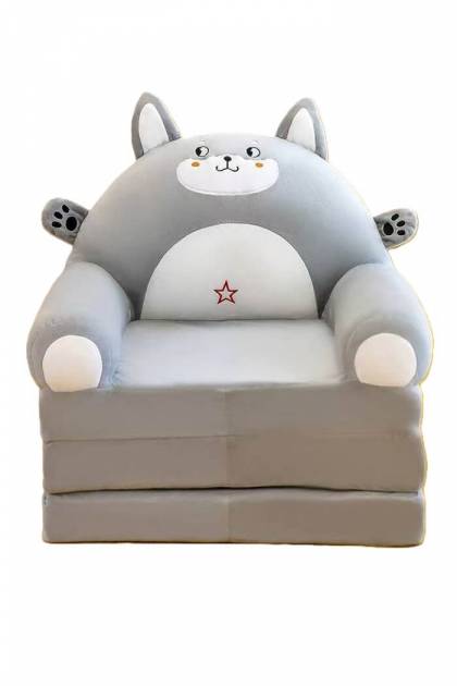 Кресло раскладное трехуровневое Котик серый