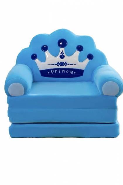 Кресло раскладное трехуровневое синее Корона