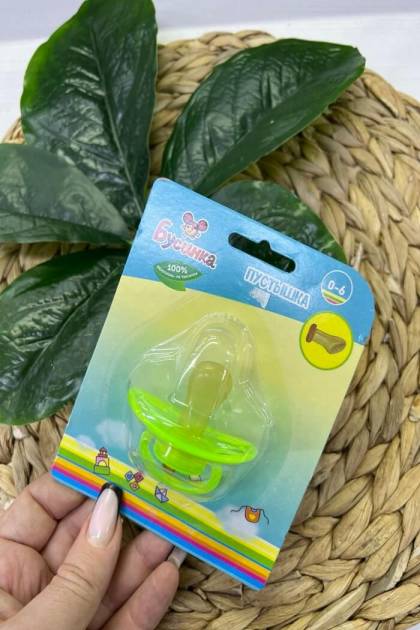 Соска Латекс с прикусом Бусинка 0-6мес (Цвет: Синий)