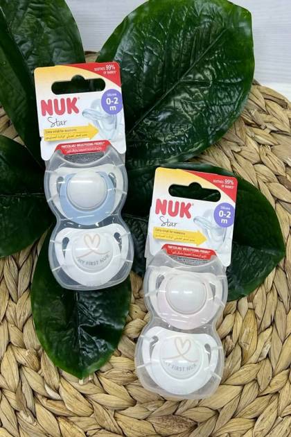Соска Силикон NUK 0-2мес 2шт (Цвет: Розовый)