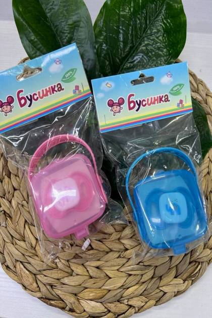 Соска силикон в футляре Бусинка 6-18мес (Цвет: Розовый)