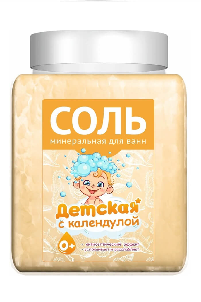 Соль минеральная для ванн с ромашкой Aromika 900гр