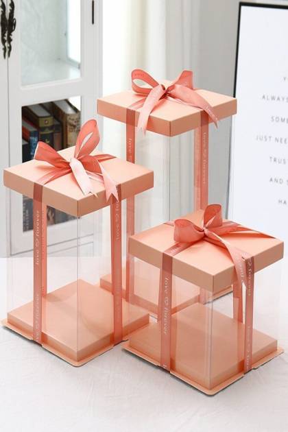 Упаковочный Бокс Персиковый (Цвет: Персиковый, Размер: 22*22*24)