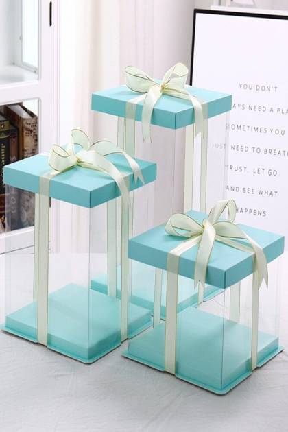 Упаковочный Бокс Бирюзовый (Цвет: Бирюзовый, Размер: 22*22*24)