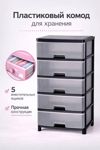 Комод детский пластиковый Колорит