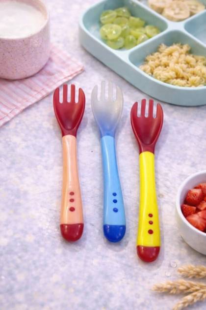 Вилка силиконовая детская (Цвет: Жёлтый)