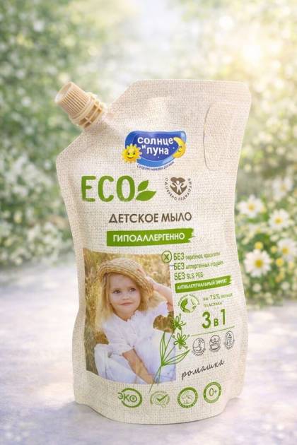 Детское мыло Ромашка 500 мл солнце и луна