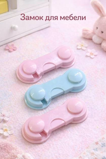 Замок для шкафчиков цветной (Цвет: Светло-розовый)