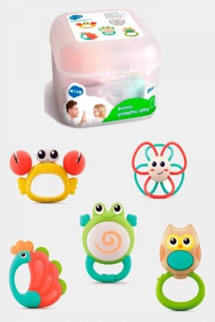 Набор погремушек грызунков 5 шт Крабик