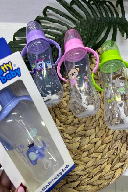 Бутылочка для кормления антиколиковая Pretty baby 0+ 280мл (Цвет: Сиреневый)