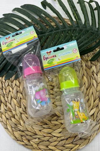 Бутылочка для кормления Бусинка 0мес+ 125мл (Цвет: Розовый)