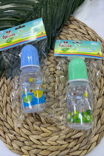 Бутылочка для кормления Бусинка 0мес+ 150мл (Цвет: Зеленый)