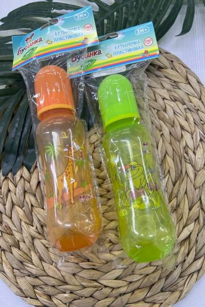 Бутылочка для кормления Бусинка 3мес+ 250мл (Цвет: Розовый)