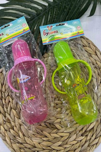 Бутылочка для кормления Бусинка 3мес+ 250мл (Цвет: Розовый)