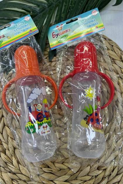 Бутылочка для кормления Бусинка 3мес+ 250мл (Цвет: Оранжевый)