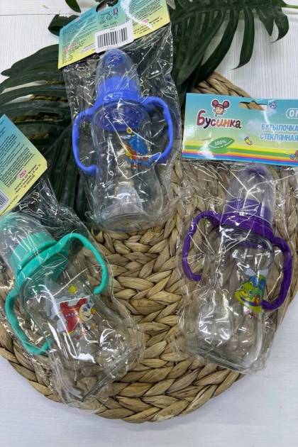 Бутылочка для кормления Бусинка 0мес+ 150мл (Цвет: Фиолетовый)