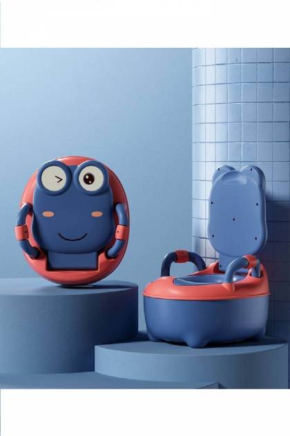 Горшок детский Лягушонок темно-синий