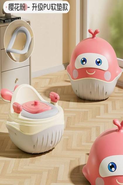 Горшок музыкальный кит Розовый