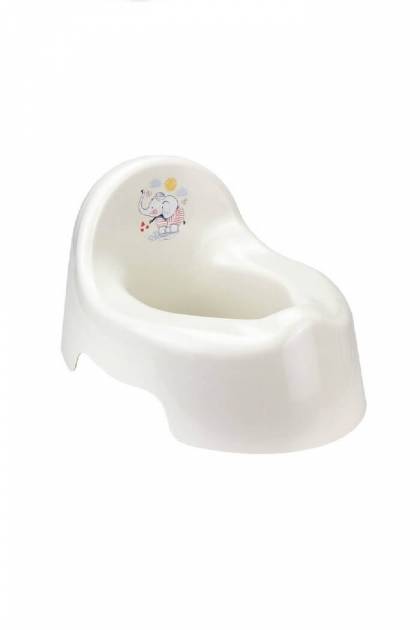 Горшок белый со слоником