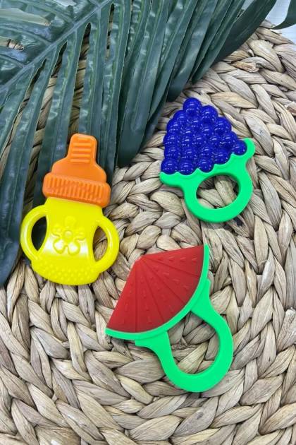 Прорезыватель грызунок  фрукты (Цвет: Синий, Рисунок: Виноград)