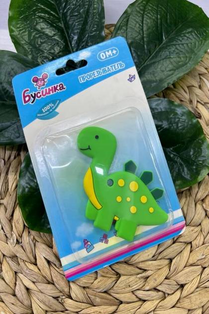 Прорезыватель грызунок Дино Бусинка 0+ (Цвет: Зеленый)