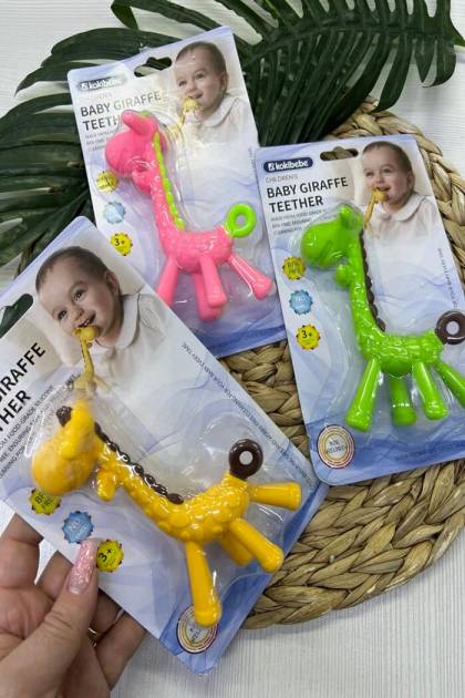 Прорезыватели грызунки Жираф в упаковке (Цвет: Розовый)