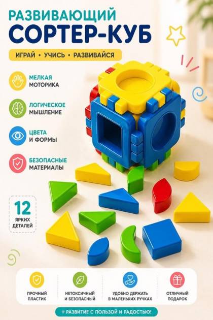 Куб сортер для детей