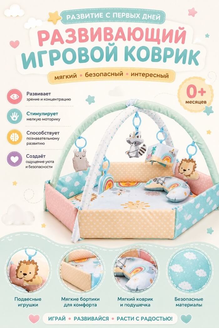 Развивающий игровой коврик