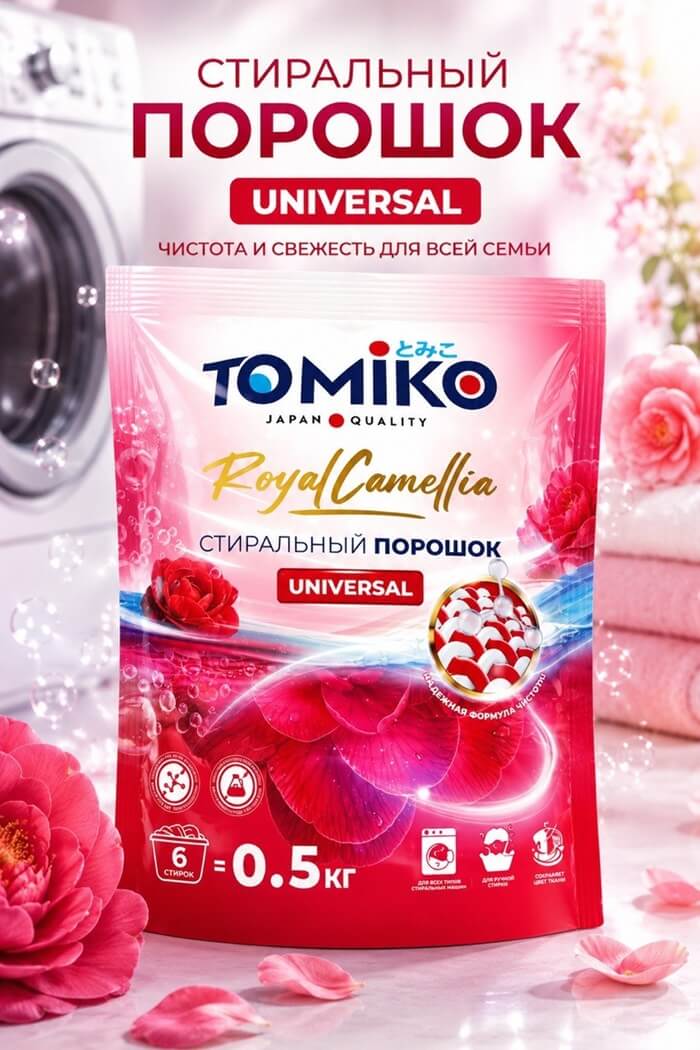 Порошок для стирки Томiко 0,5 кг универсальный