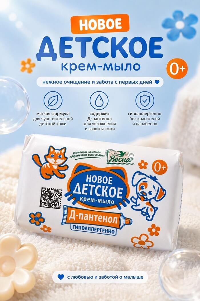 Детское мыло Д-пантенол Весна