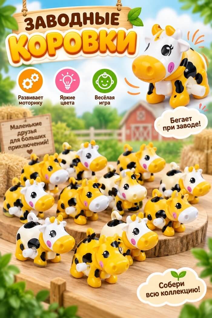 Игрушка Корова (Цвет: Желтый)