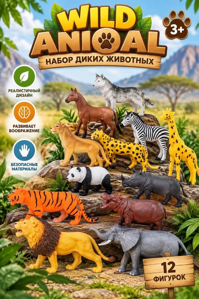 Набор резиновых животных