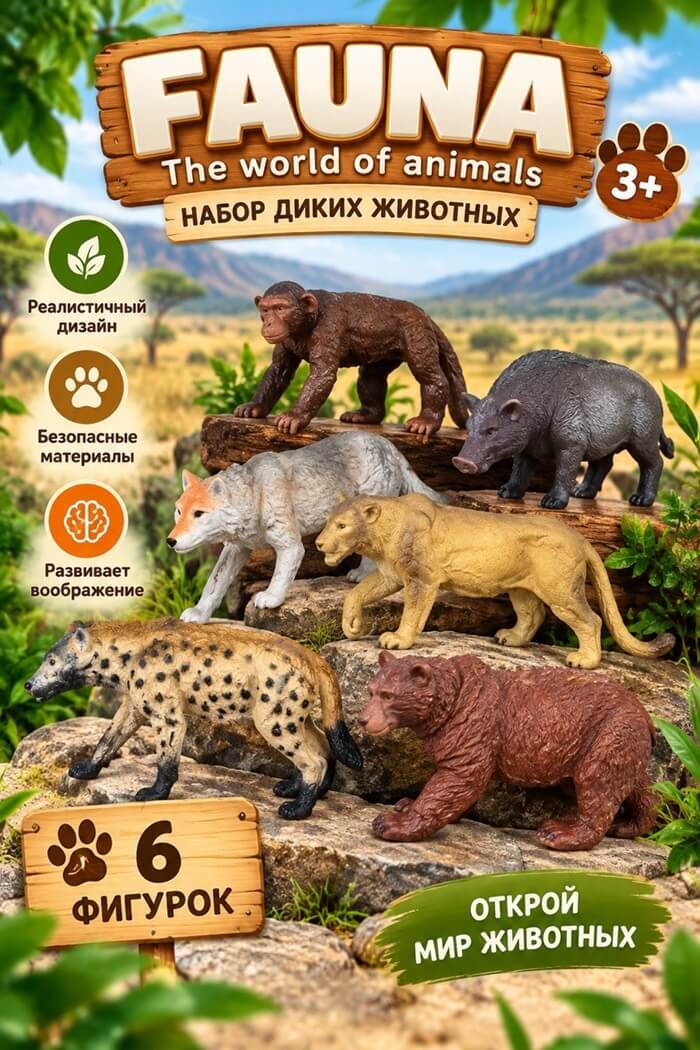 Набор резиновых животных Фауна
